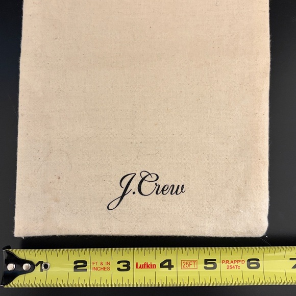 J. Crew Natural Canvas Drawstring Pouch with Logo - Picture 4 of 5